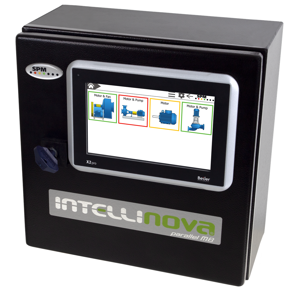Intellinova Parallel MB system with HMI display installed on the cabinet